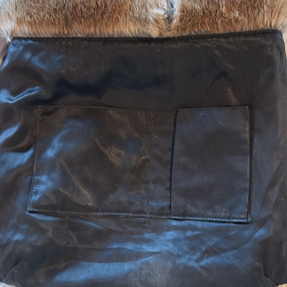 Coach Black Quilted Shoulder Bag with Fur Accent - Picture 8 of 8